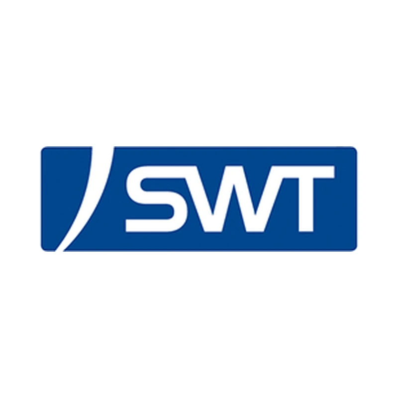 Logo der SWT Stadtwerke Trier, Premium-Sponsor der Fußballabteilung des TuS Mosella Schweich