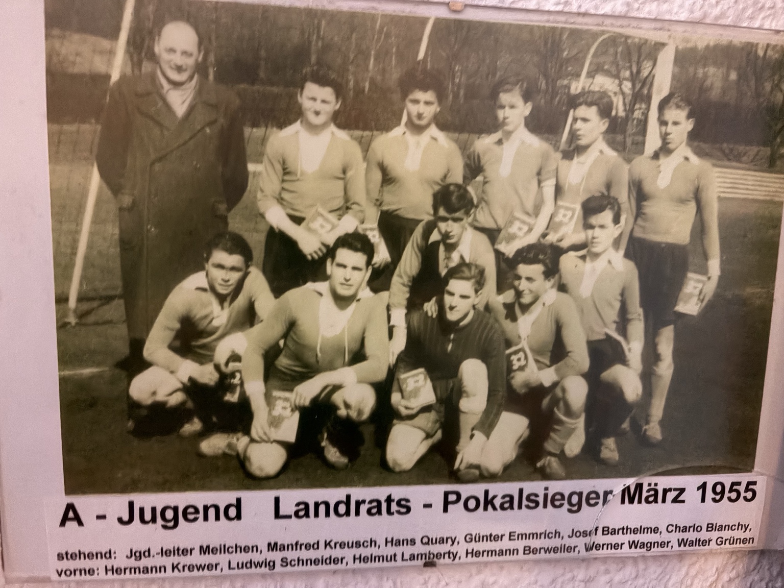 März 1955 · Die A-Jugend als Landratspokalsieger