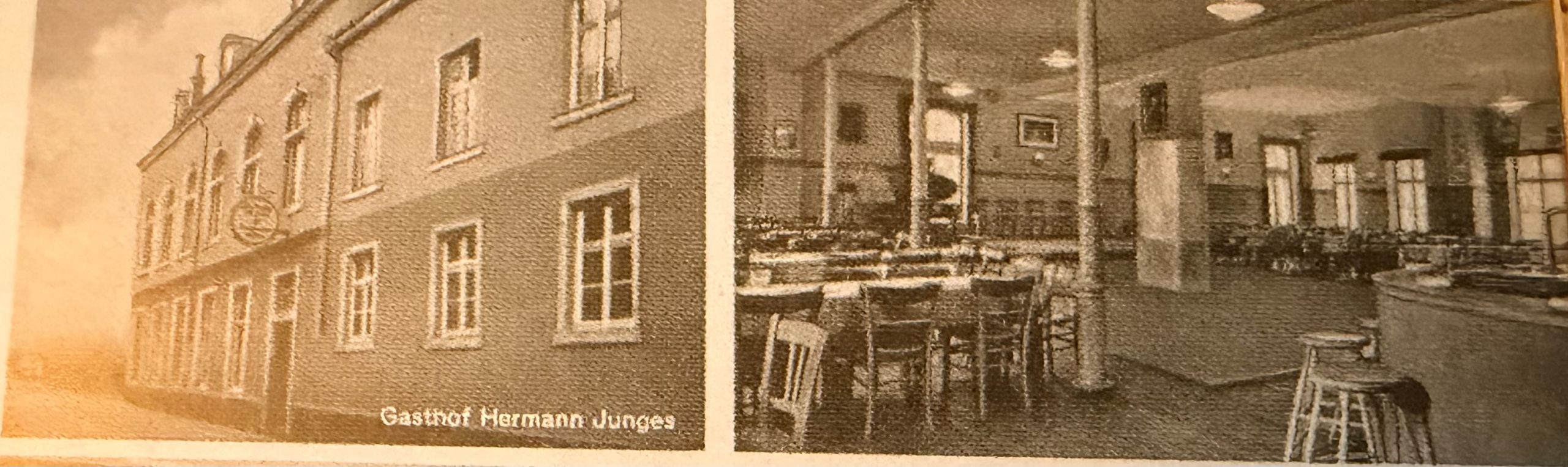 Um 1960 · Das Vereinslokal Gasthof Hermann Junges