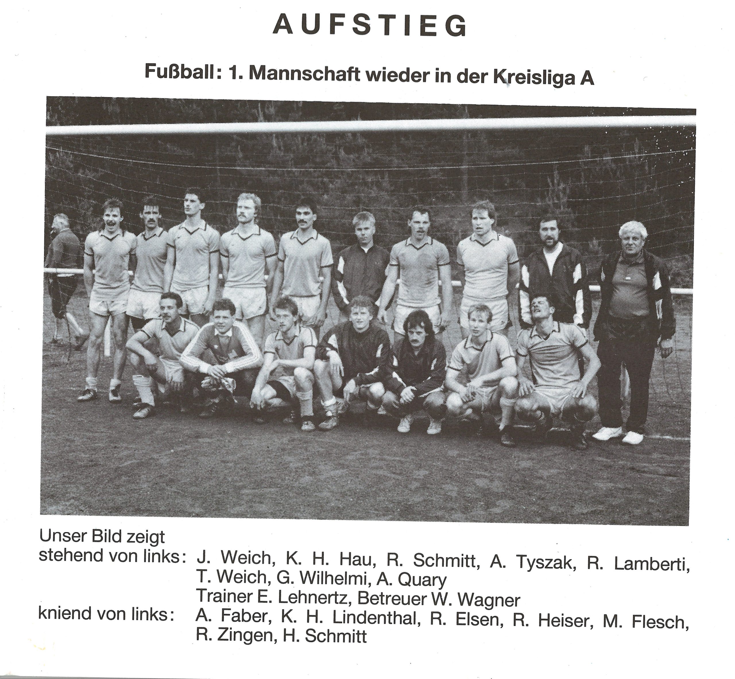 1990 · Aufstieg in die A-Klasse
