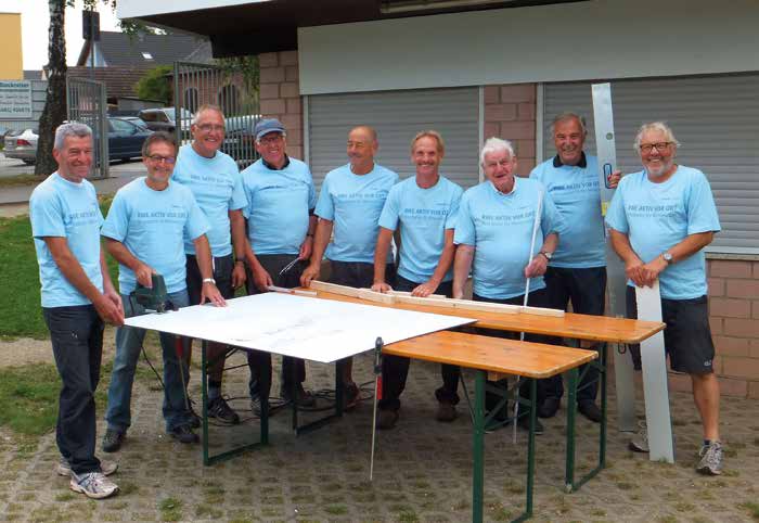 Das Senioren-Helferteam der Mosella bei der Arbeit am Vereinsgelände.